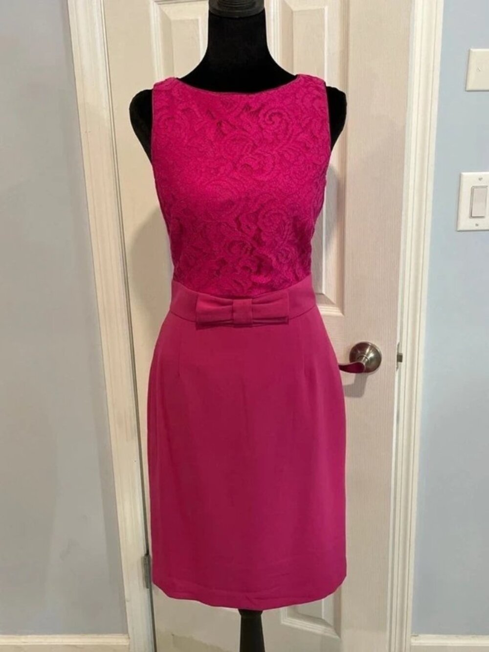 Banana Republic Women’s Fuchsia Lace Sheath Dress 2 NWT